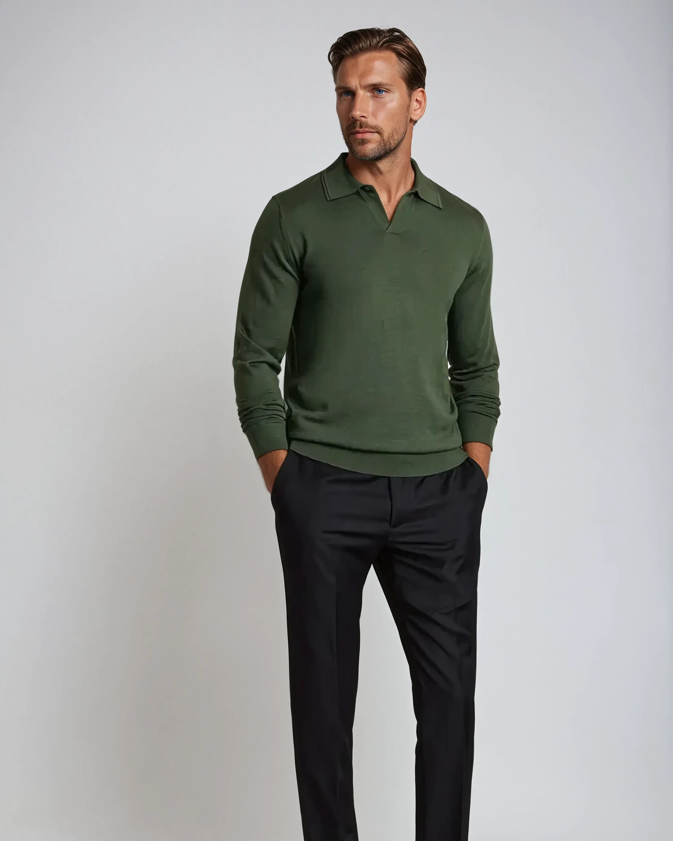 Polo Manica Lunga Taglio Moderno