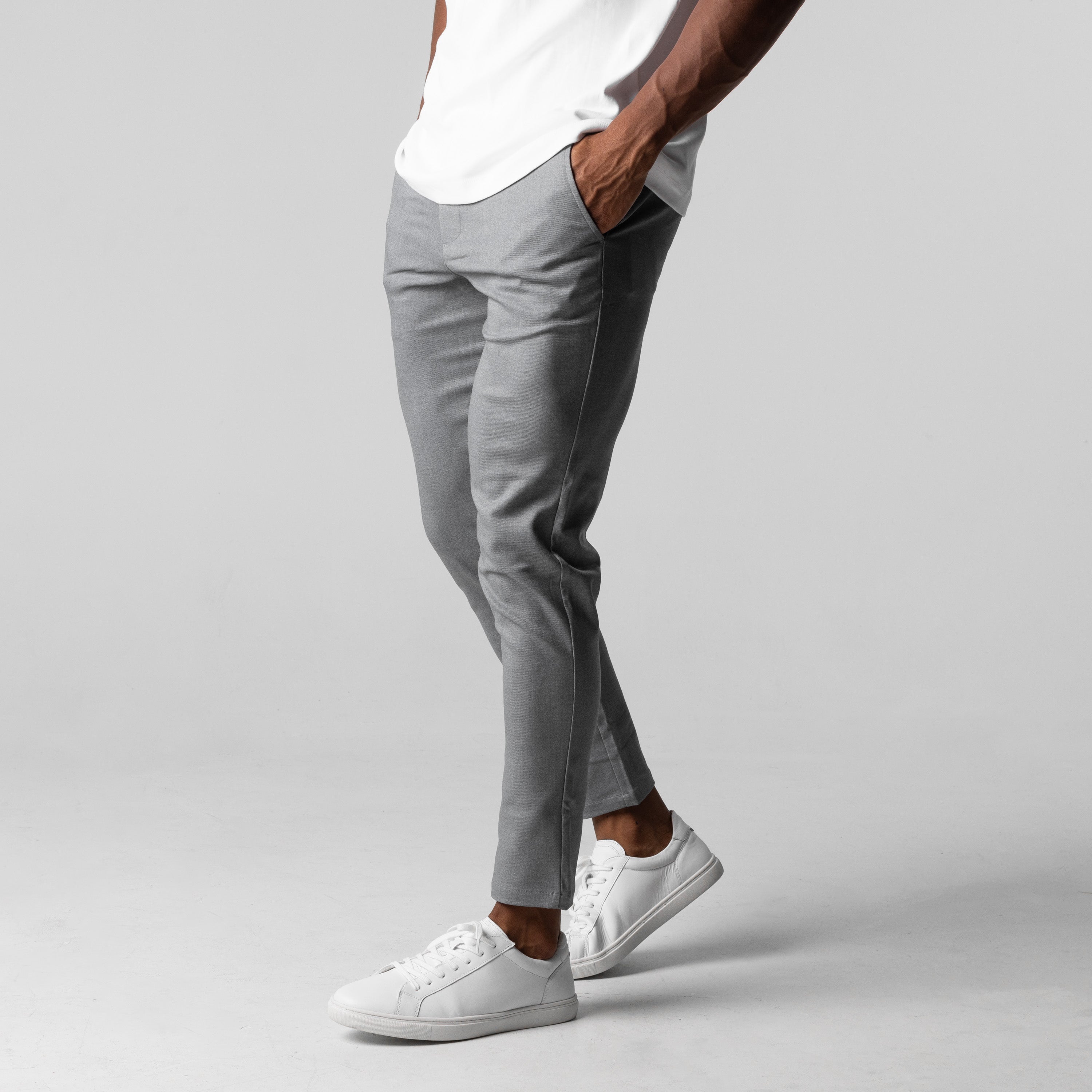 Pantaloni Casual Elasticizzati in Cotone