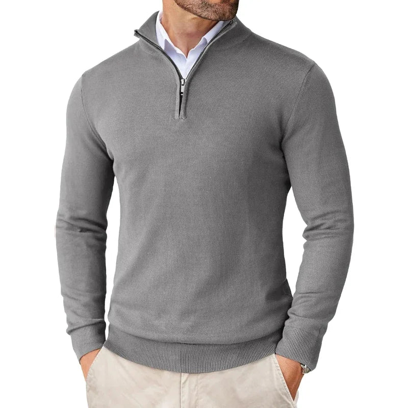 Felpa uomo con zip in cotone morbido