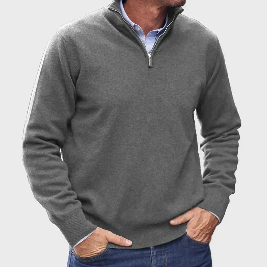 Maglione in Cashmere Italiano con Zip