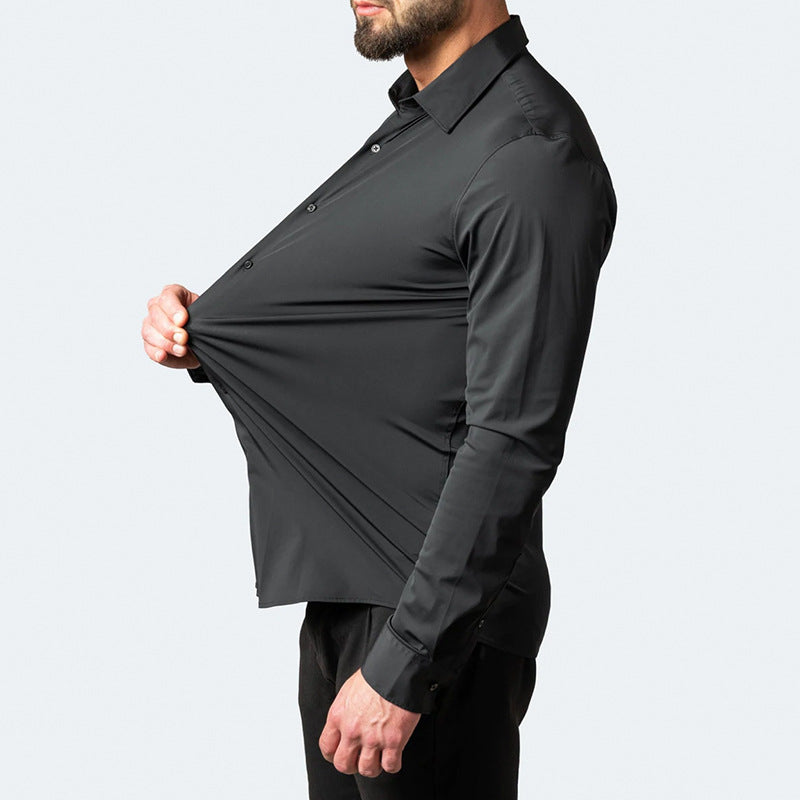 Blusa Senza Tempo Anti-Piega con Tessuto Elasticizzato