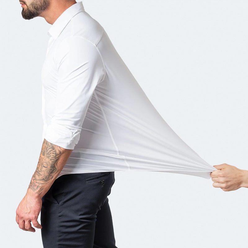 Blusa Senza Tempo Anti-Piega con Tessuto Elasticizzato