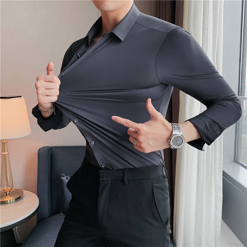 Blusa Senza Tempo Anti-Piega con Tessuto Elasticizzato