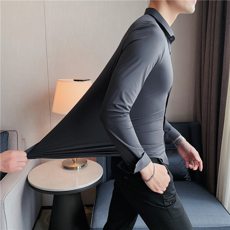Blusa Senza Tempo Anti-Piega con Tessuto Elasticizzato