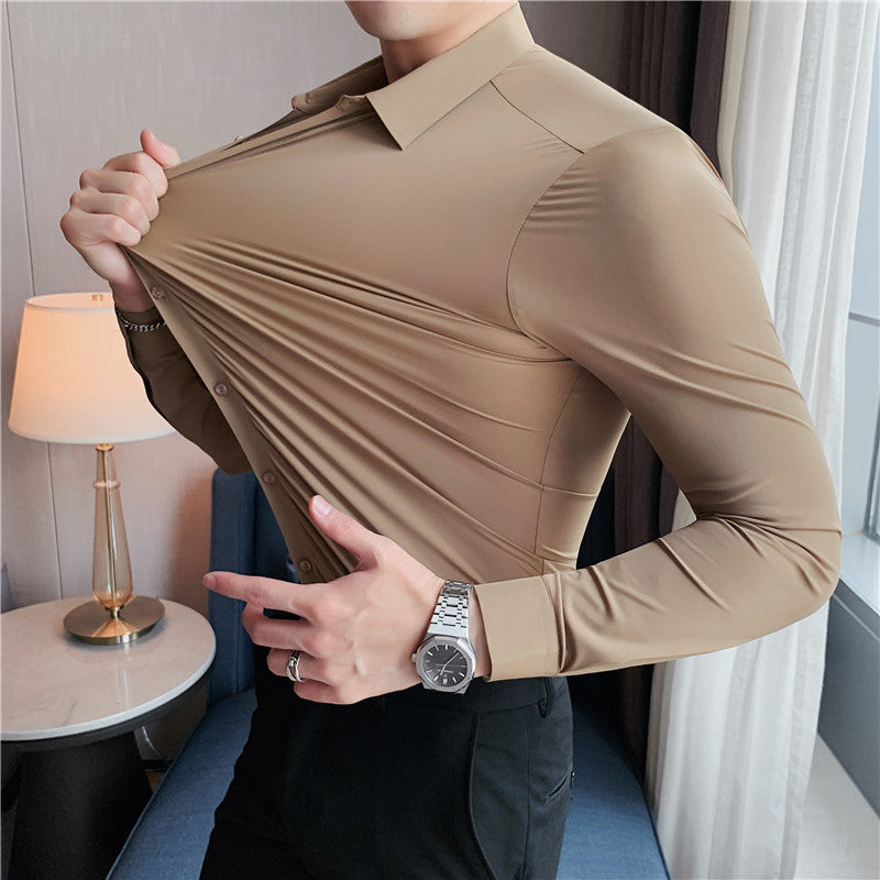 Blusa Senza Tempo Anti-Piega con Tessuto Elasticizzato