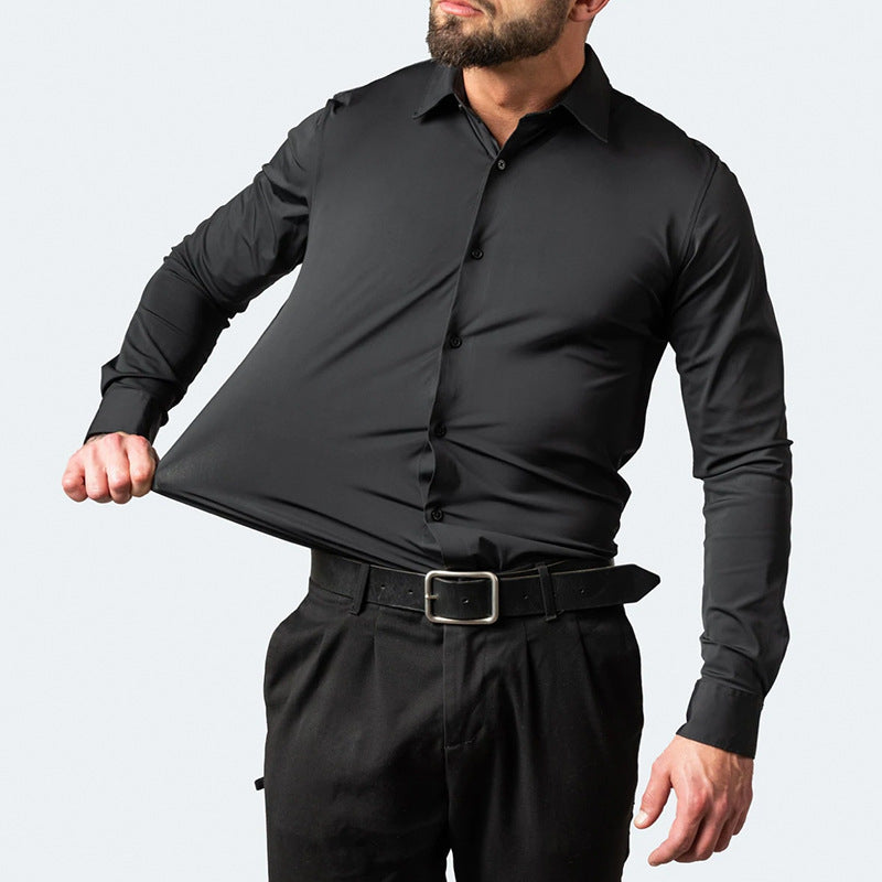 Blusa Senza Tempo Anti-Piega con Tessuto Elasticizzato