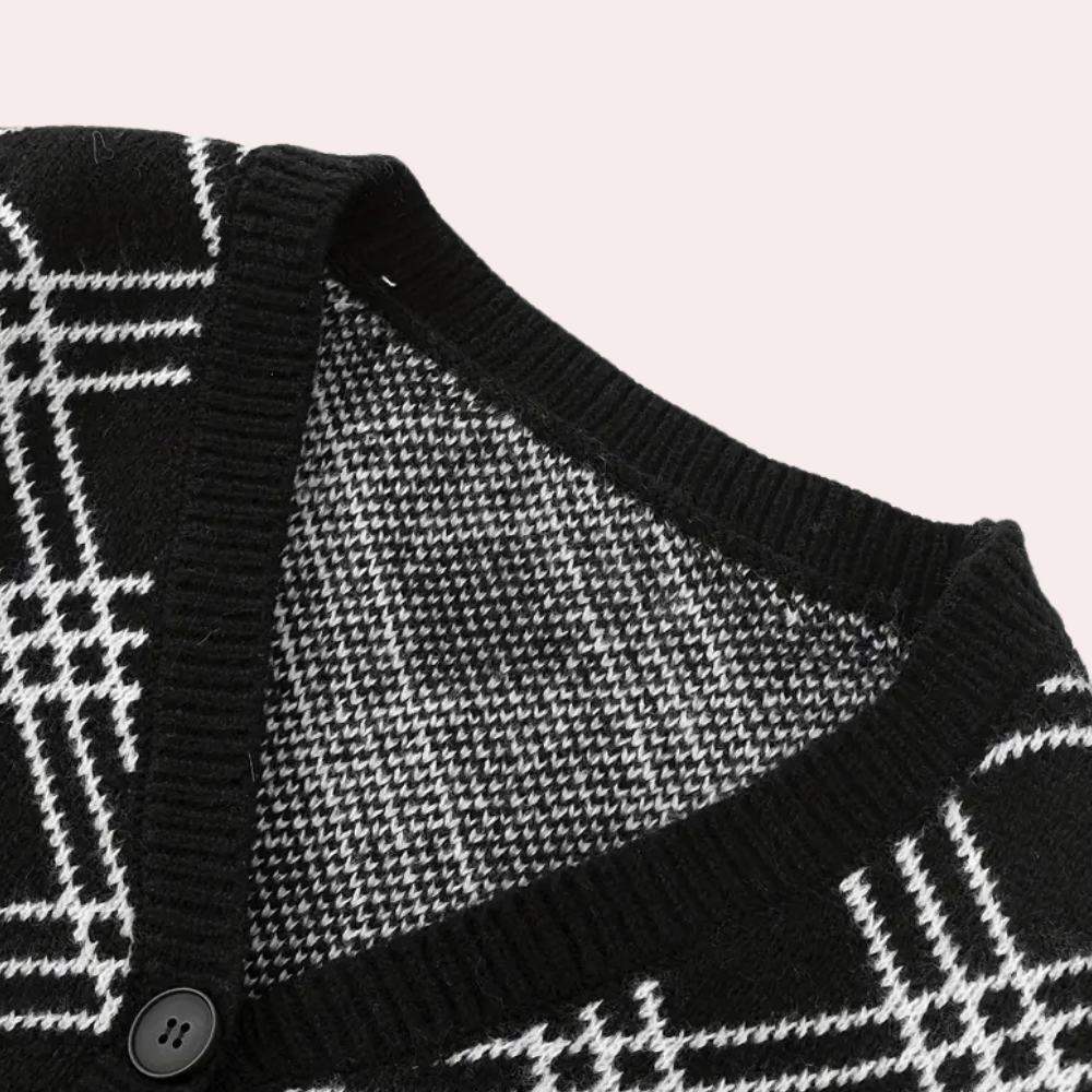Francesco | Cardigan elegante a quadri per uomo