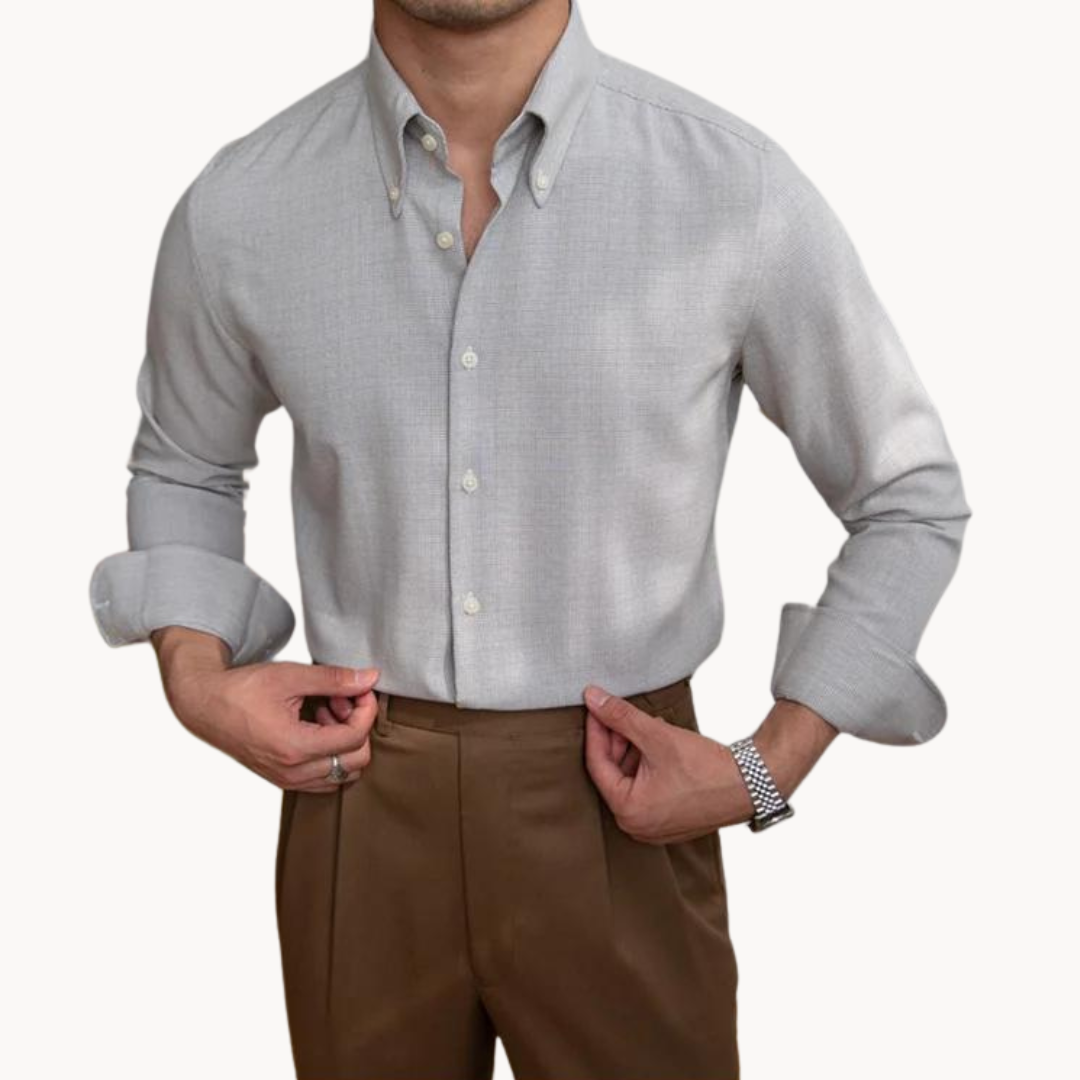 Camicia Classica Bottoni Hamptons