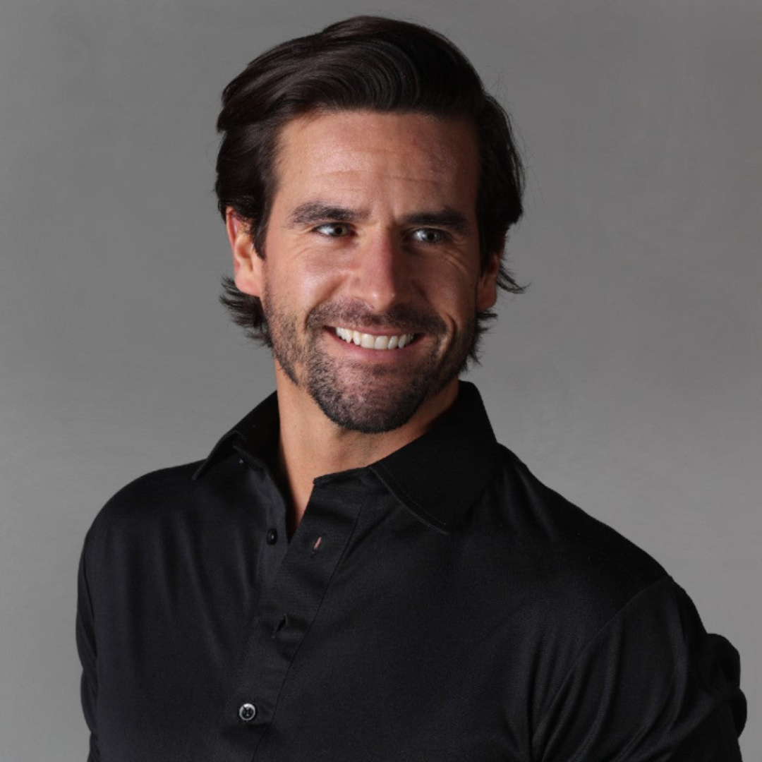 Camicia Elegante Nera Uomo Slim Fit