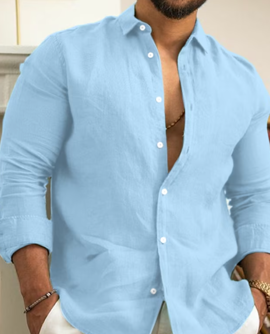 Camicia Elegante in Lino Uomo