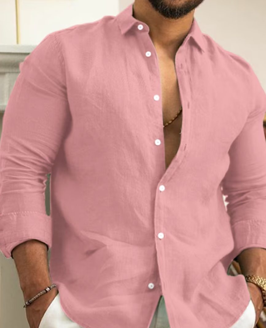 Camicia Elegante in Lino Uomo