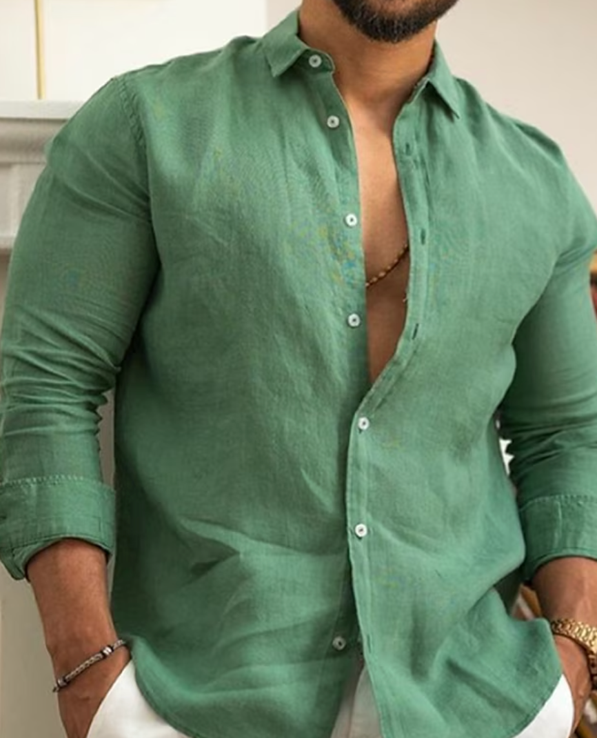 Camicia Elegante in Lino Uomo
