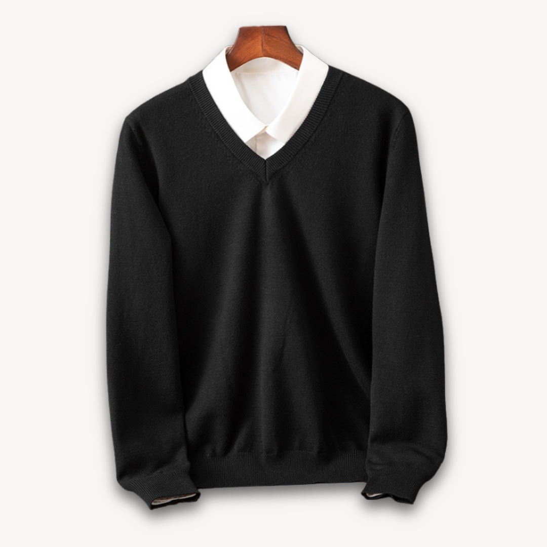 Giovanni | Felpa in cashmere a V elegante per uomo