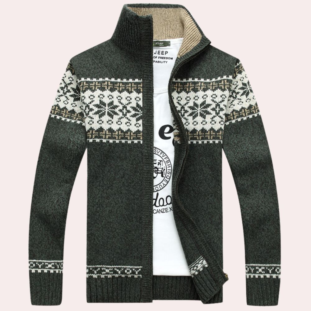 Salvatore | Cardigan classico collo alto uomo