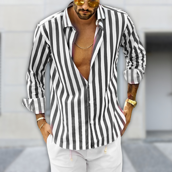 Camicia Estiva a Righe Uomo