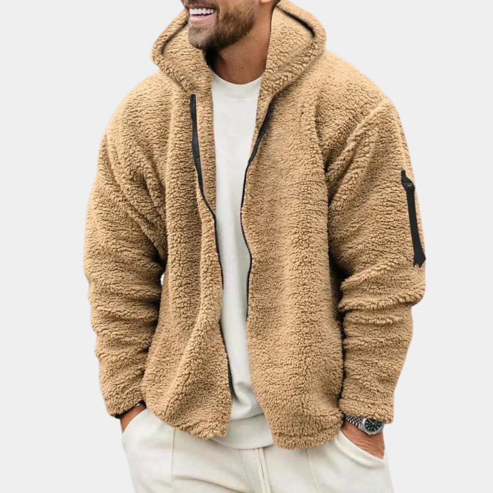 Stefano | Cardigan leggero estivo con cappuccio uomo