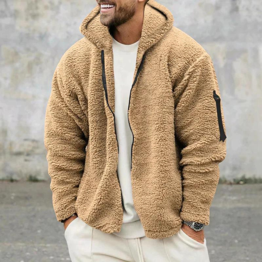 Stefano | Cardigan leggero estivo con cappuccio uomo