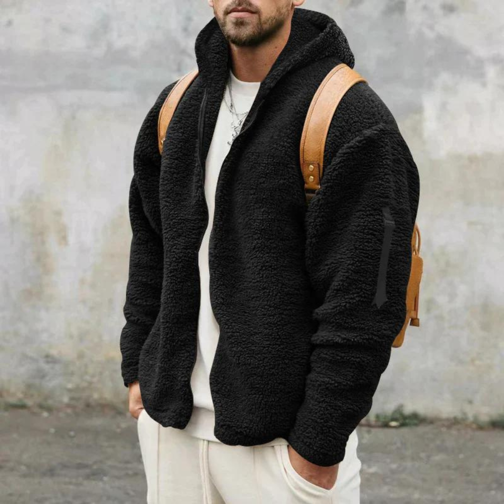 Stefano | Cardigan leggero estivo con cappuccio uomo