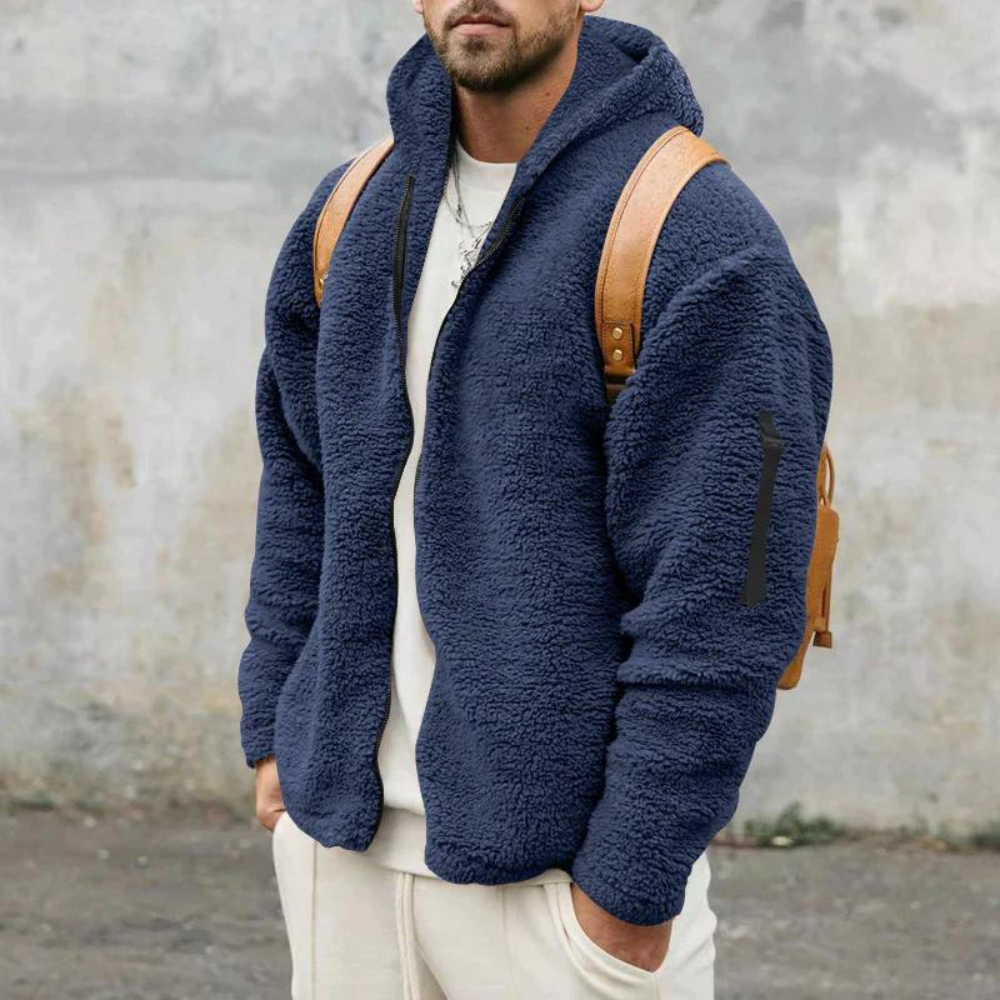 Stefano | Cardigan leggero estivo con cappuccio uomo