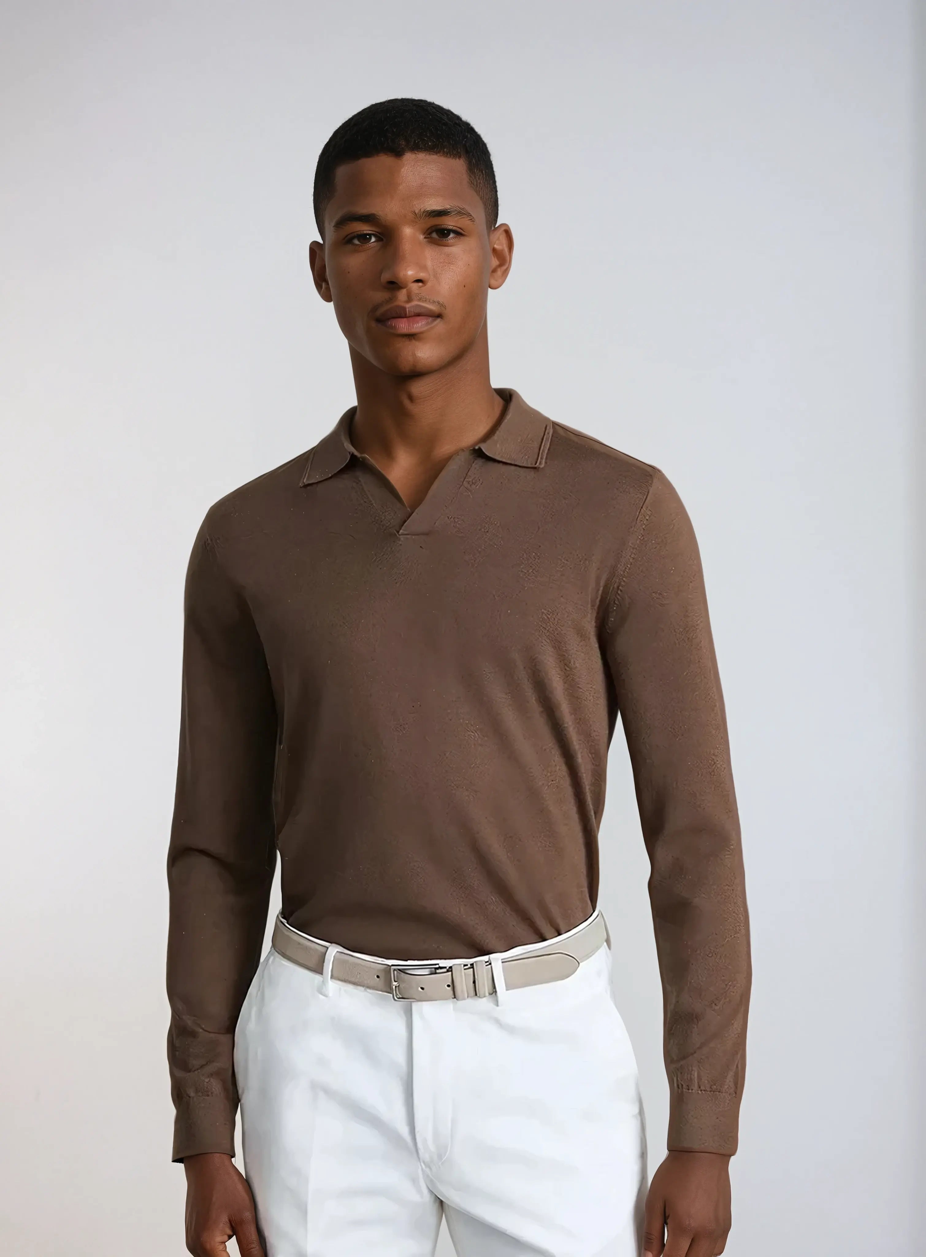 Polo Elegante a Maniche Lunghe