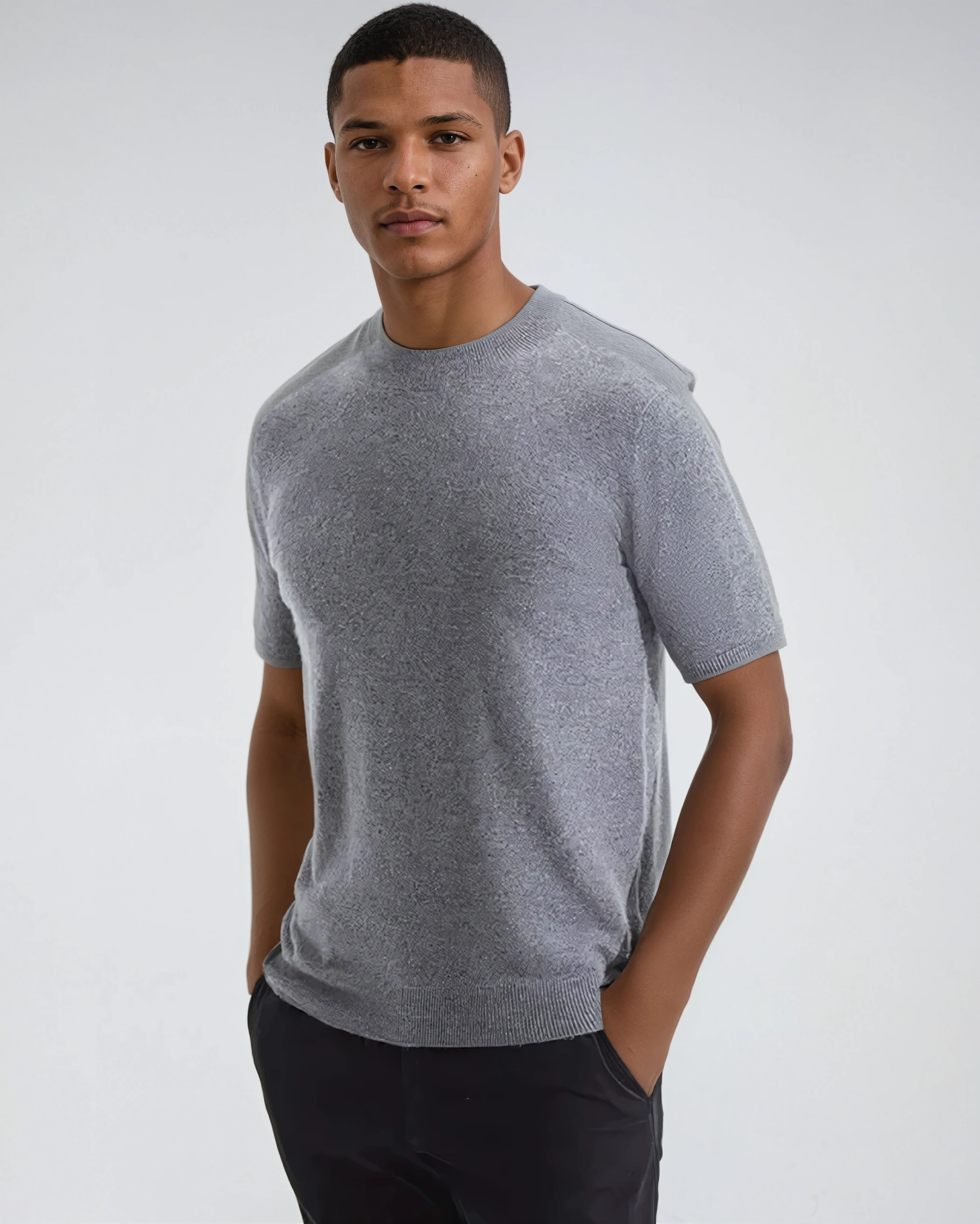 Maglietta Elegante in Cashwool Grigio