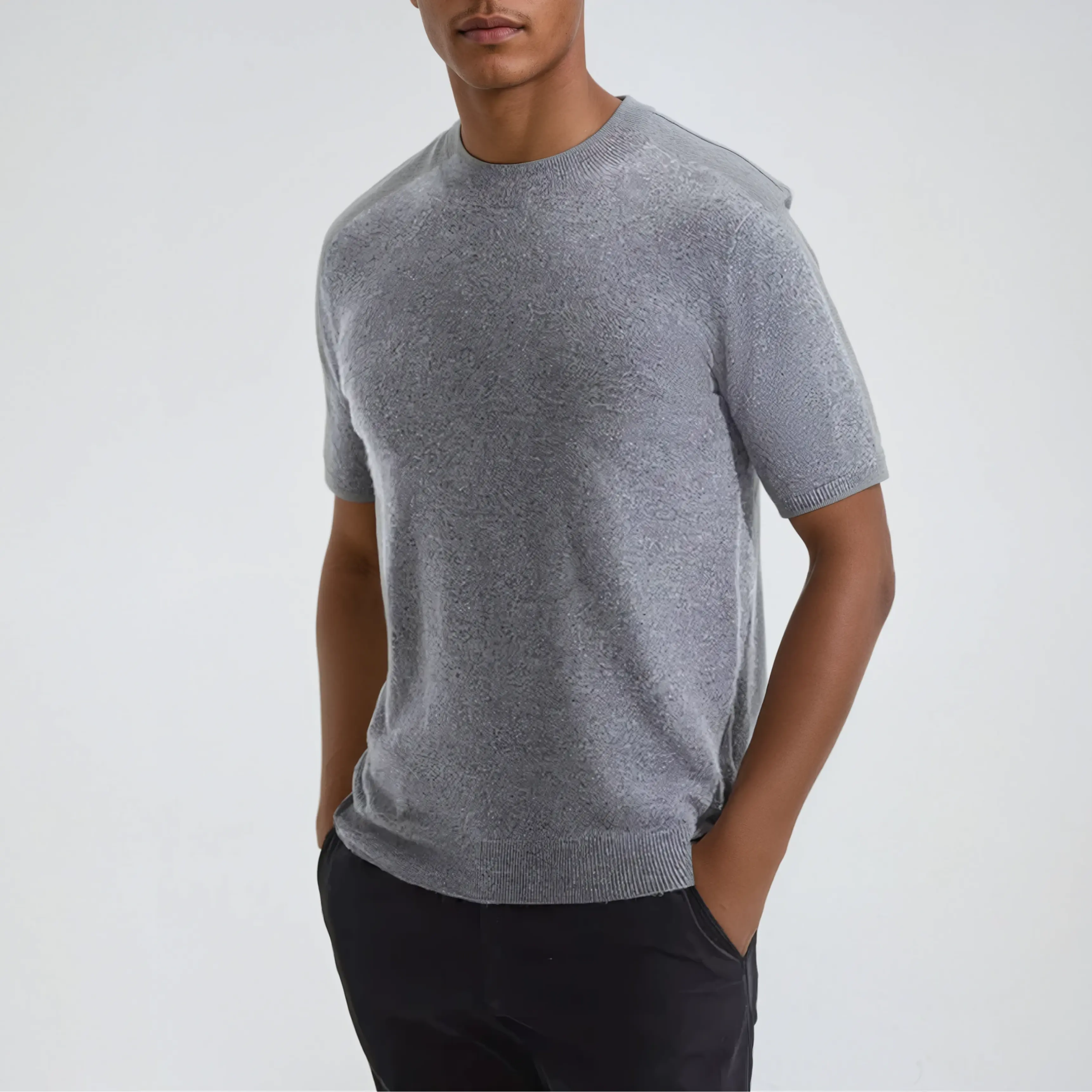 Maglietta Elegante in Cashwool Grigio