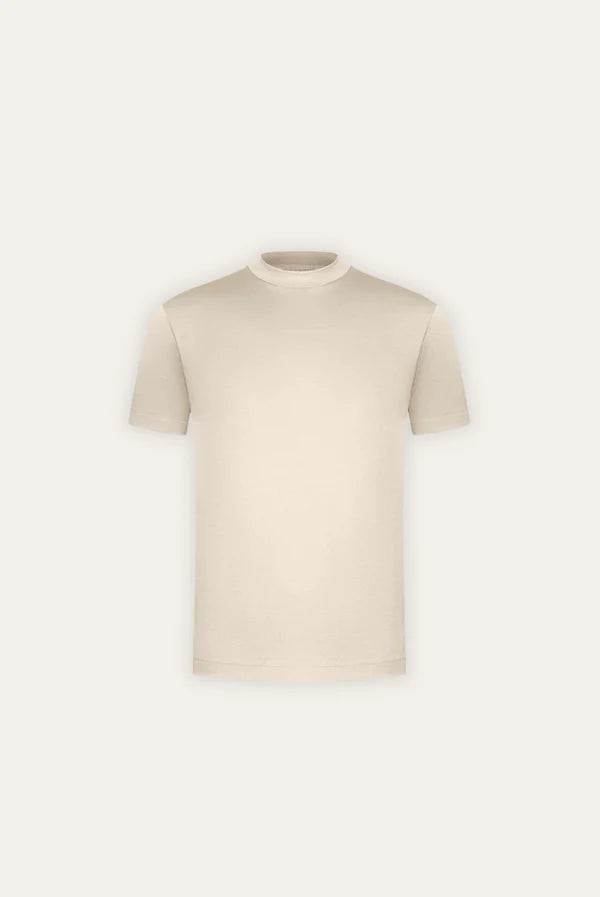 Maglia Girocollo Beige Morbidezza Suprema