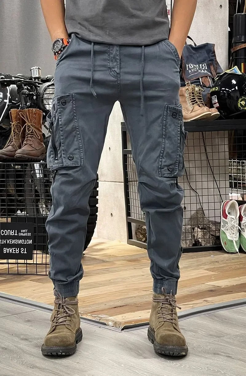 Pantaloni Cargo Elasticizzati in Elastan