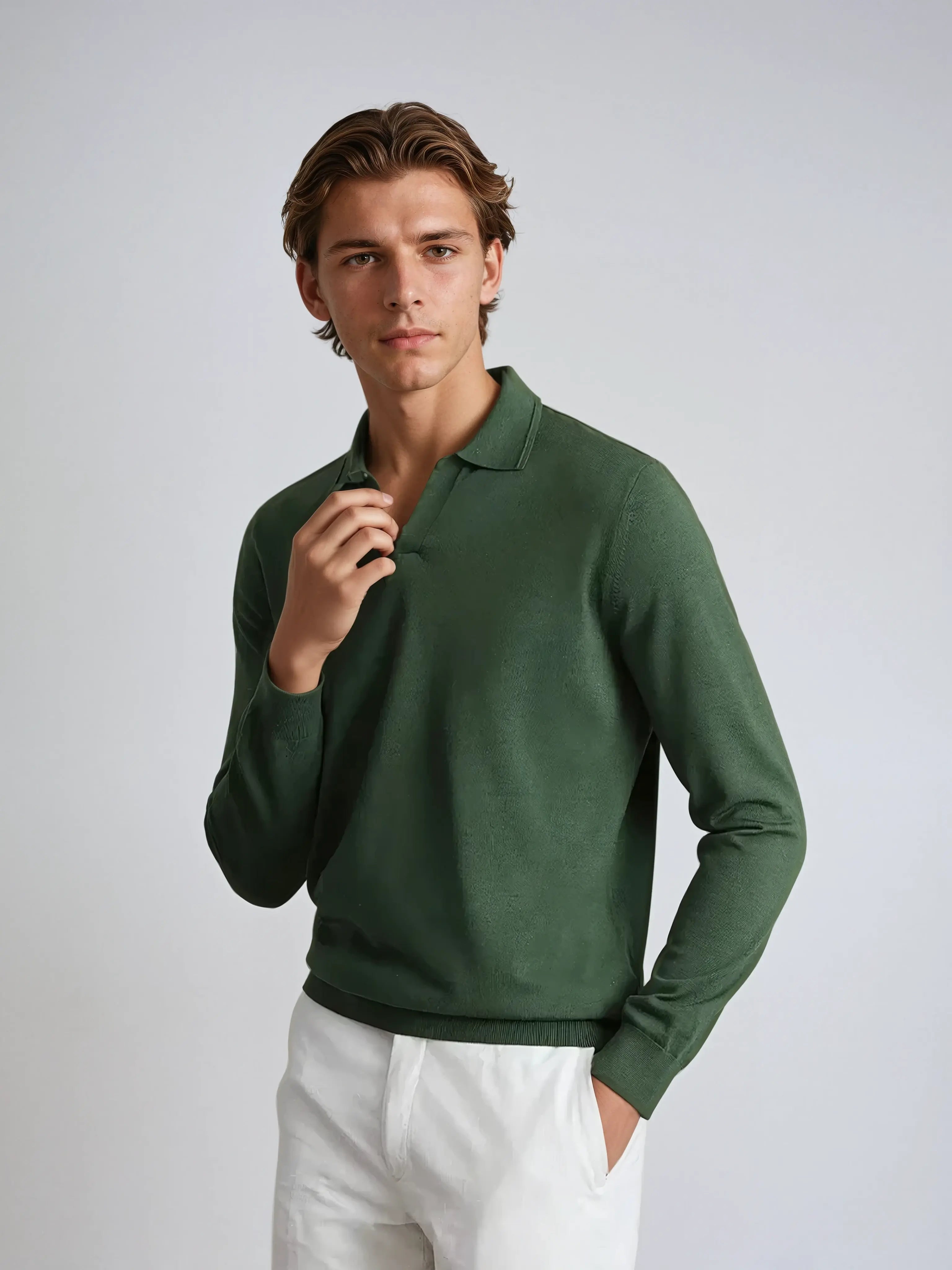 Polo Manica Lunga Taglio Moderno