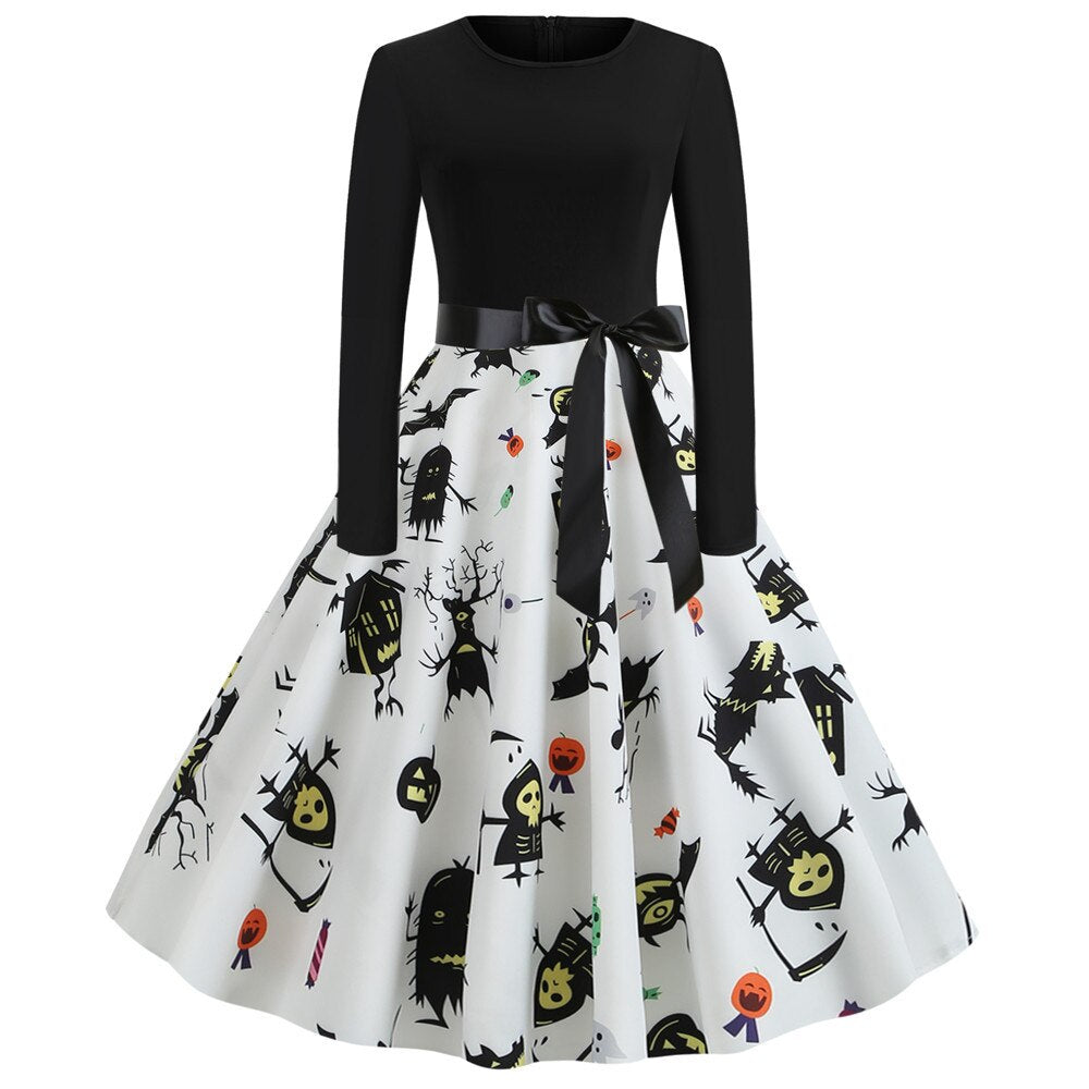 Stampa Caricatura Gotica Costume di Halloween | Midi