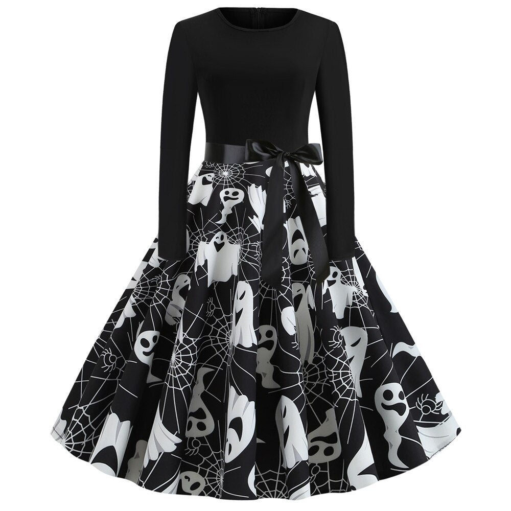 Stampa Caricatura Gotica Costume di Halloween | Midi