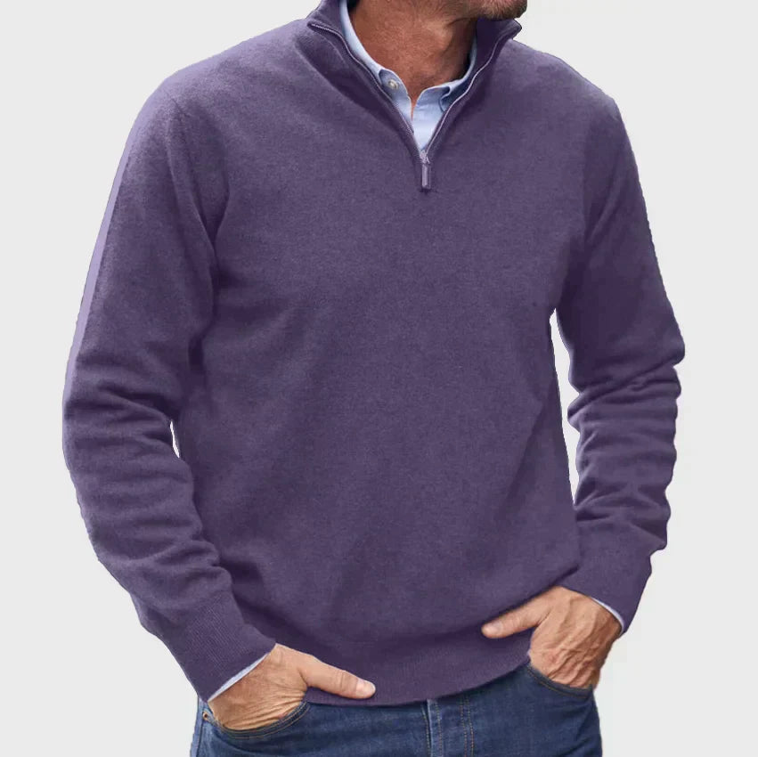 Maglione in Cashmere Italiano con Zip