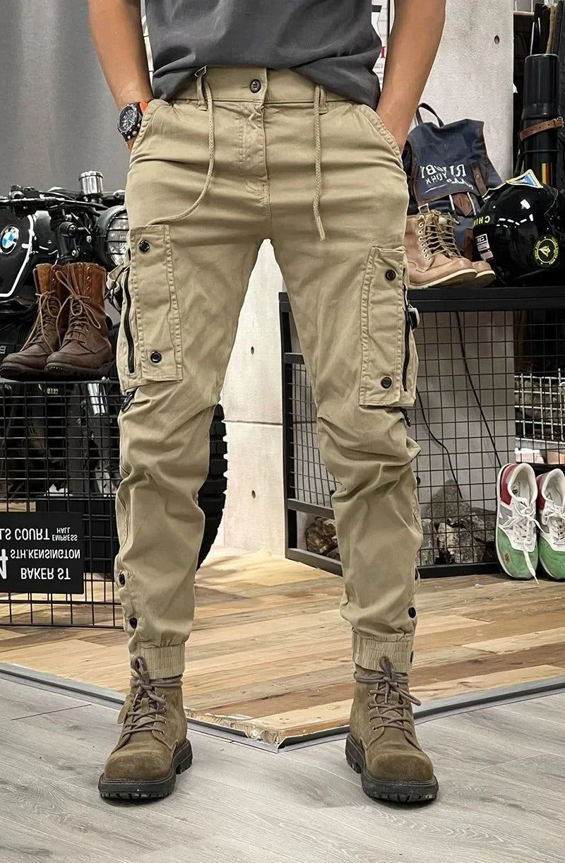 Pantaloni Cargo Elasticizzati in Elastan
