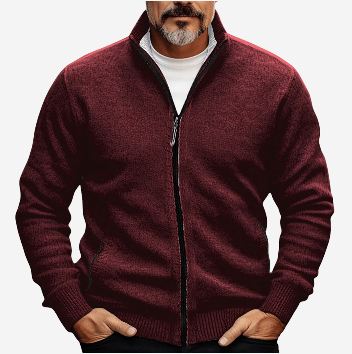 Federico | Cardigan a maglia con zip per uomo