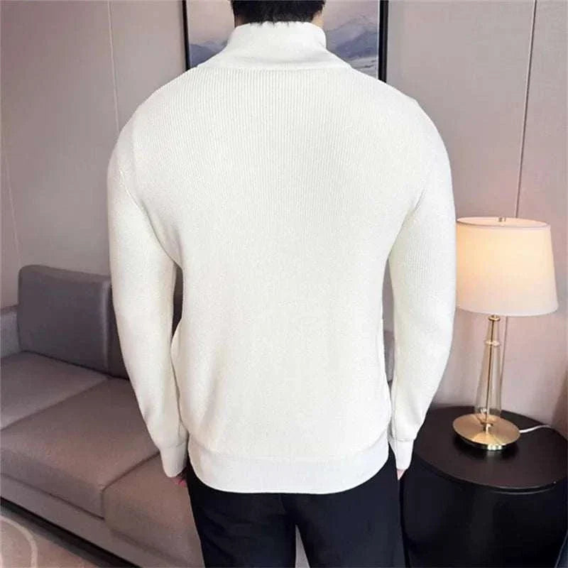 Lorenzo | Cardigan con cerniera lavorato a maglia per uomo