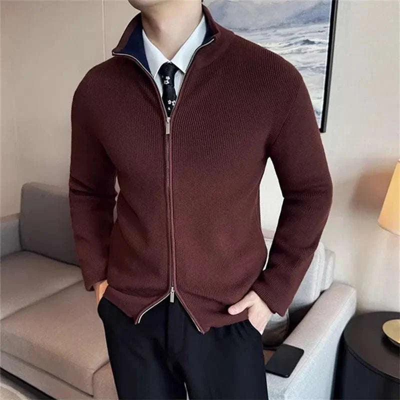 Lorenzo | Cardigan con cerniera lavorato a maglia per uomo