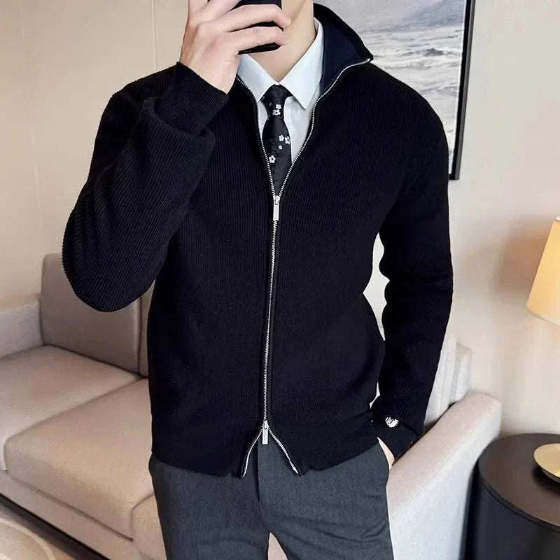 Lorenzo | Cardigan con cerniera lavorato a maglia per uomo