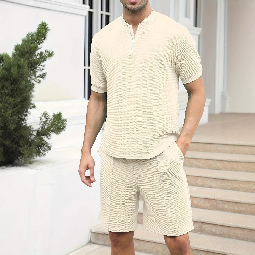 Completo Casual in Maglia a Nido d'Ape