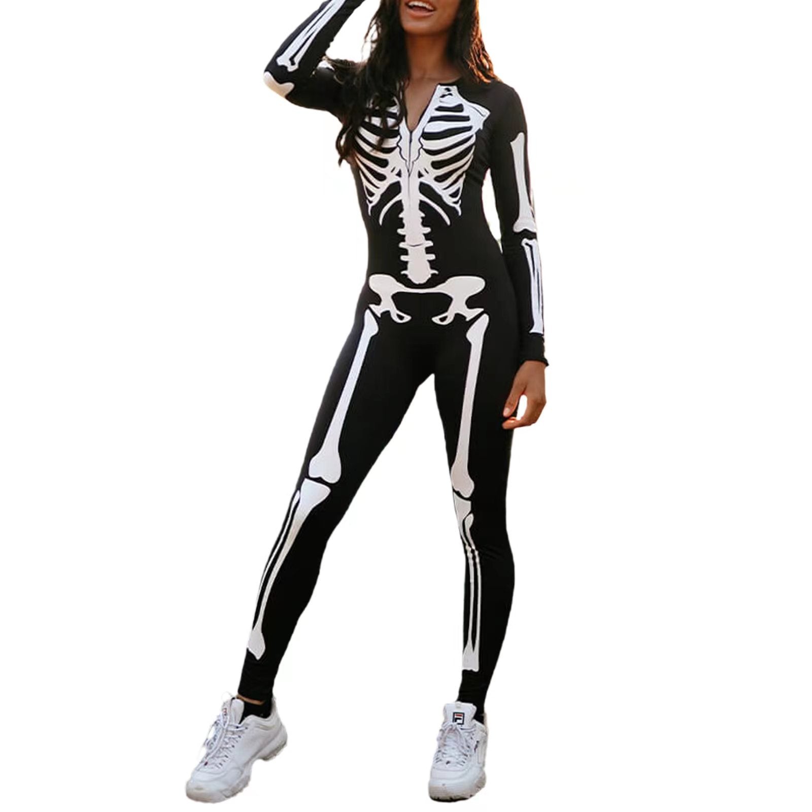 Costume scheletro stampato Halloween