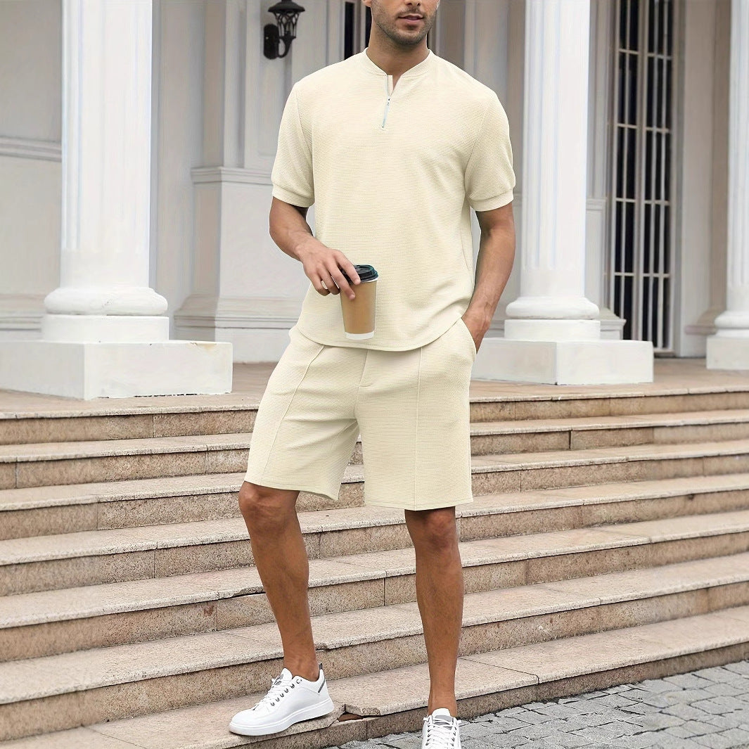 Completo Casual in Maglia a Nido d'Ape