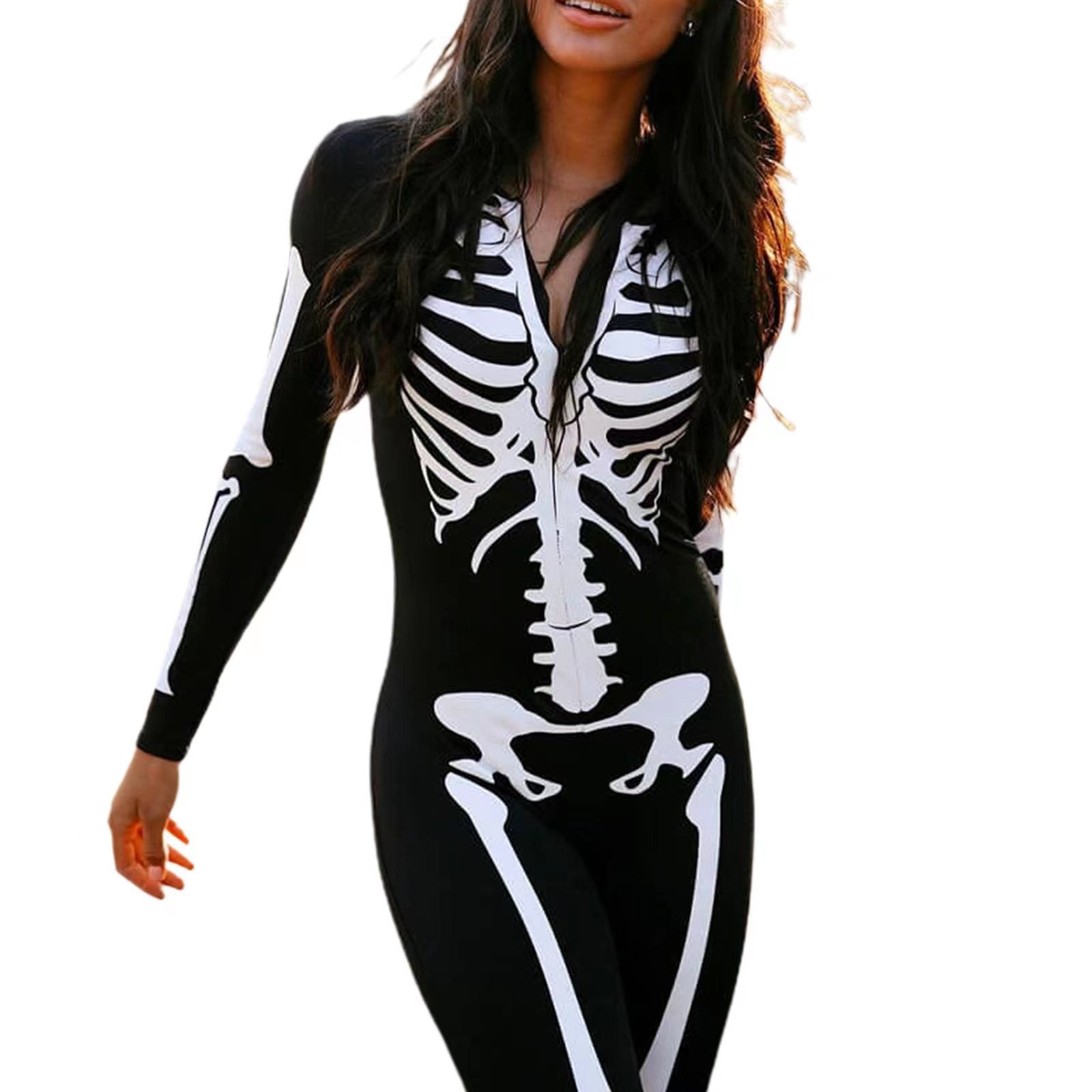 Costume scheletro stampato Halloween