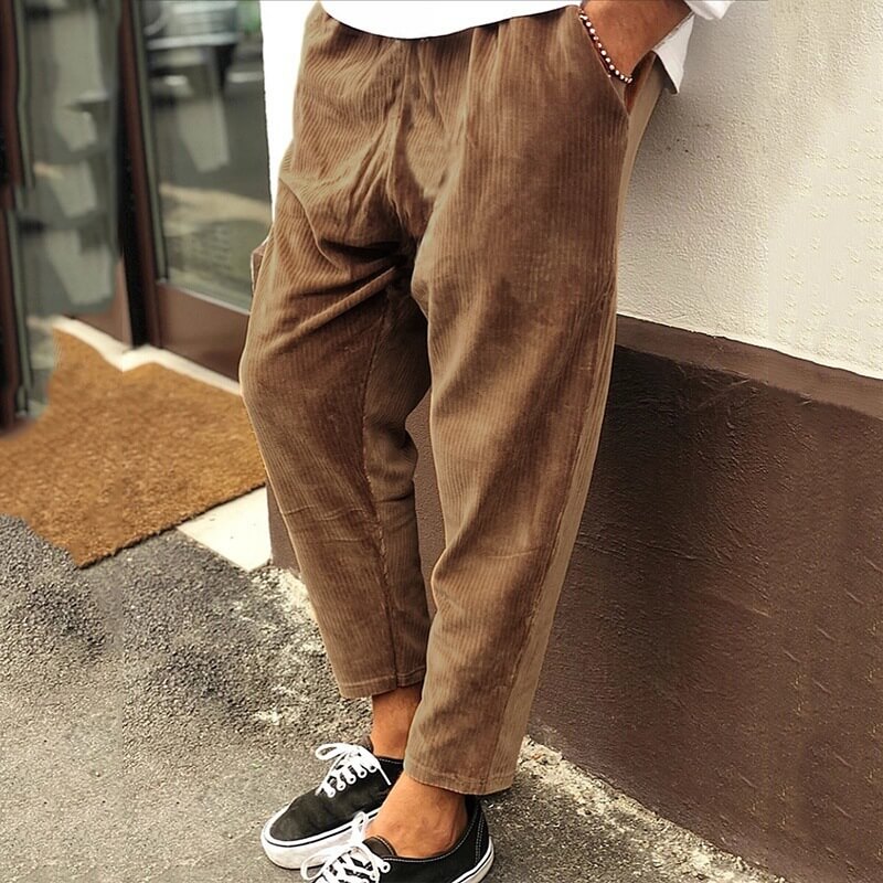 Pantaloni Casual in Corduroy Comodi