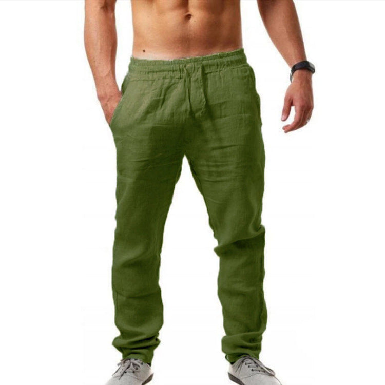 Pantaloni Eleganti in Lino Uomo