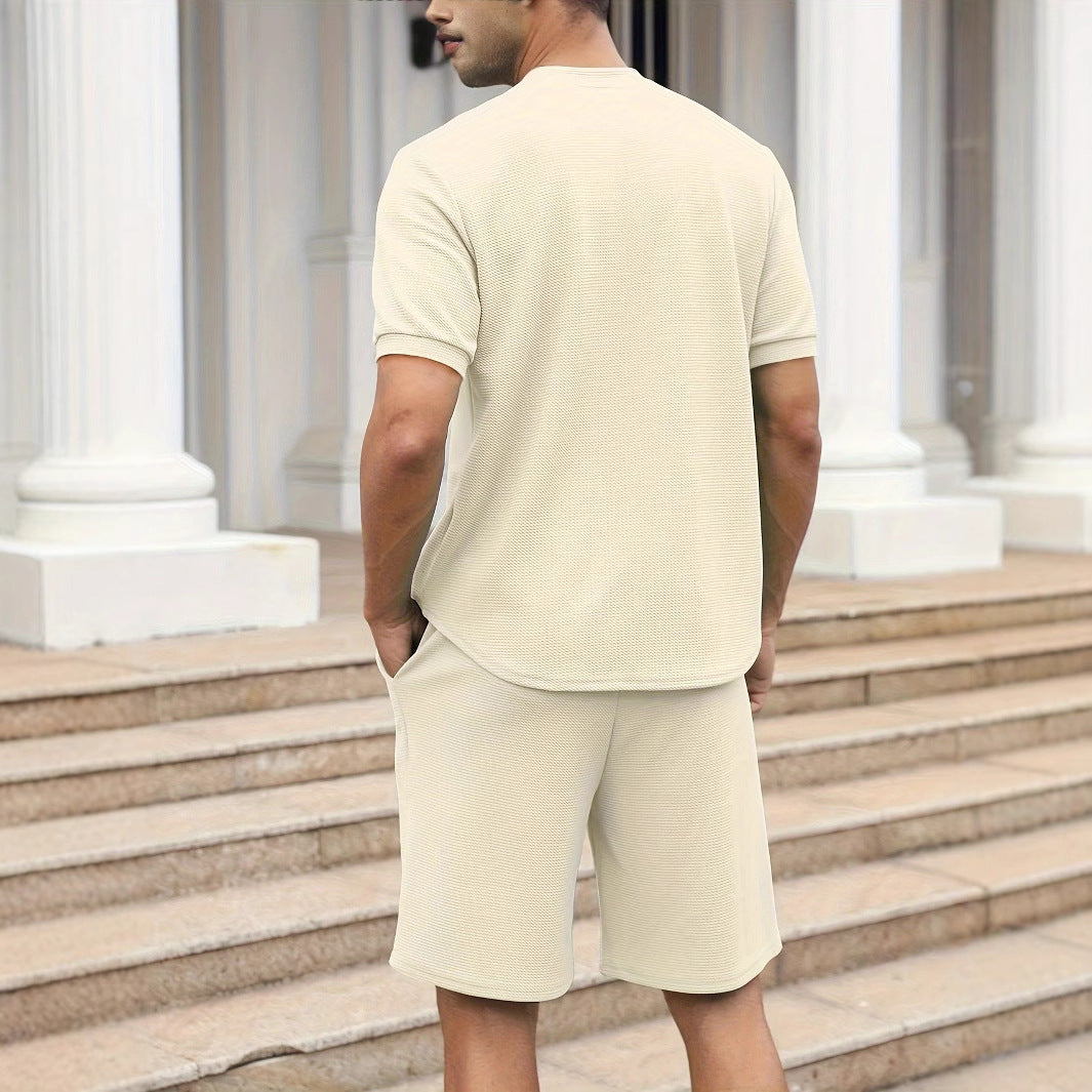 Completo Casual in Maglia a Nido d'Ape