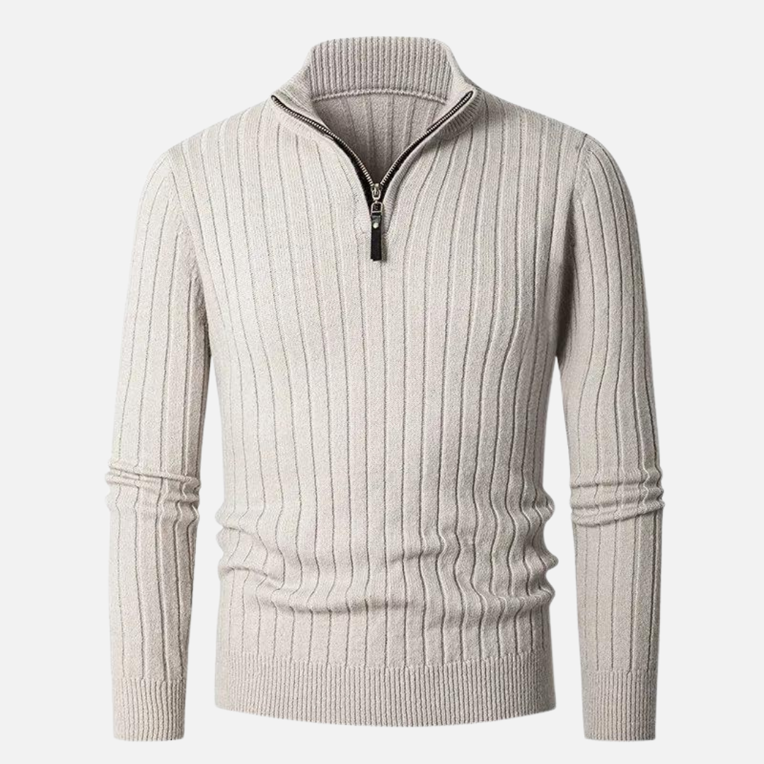Felpa mezza zip uomo elegante