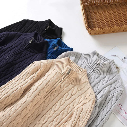 Felpa mezza zip uomo elegante