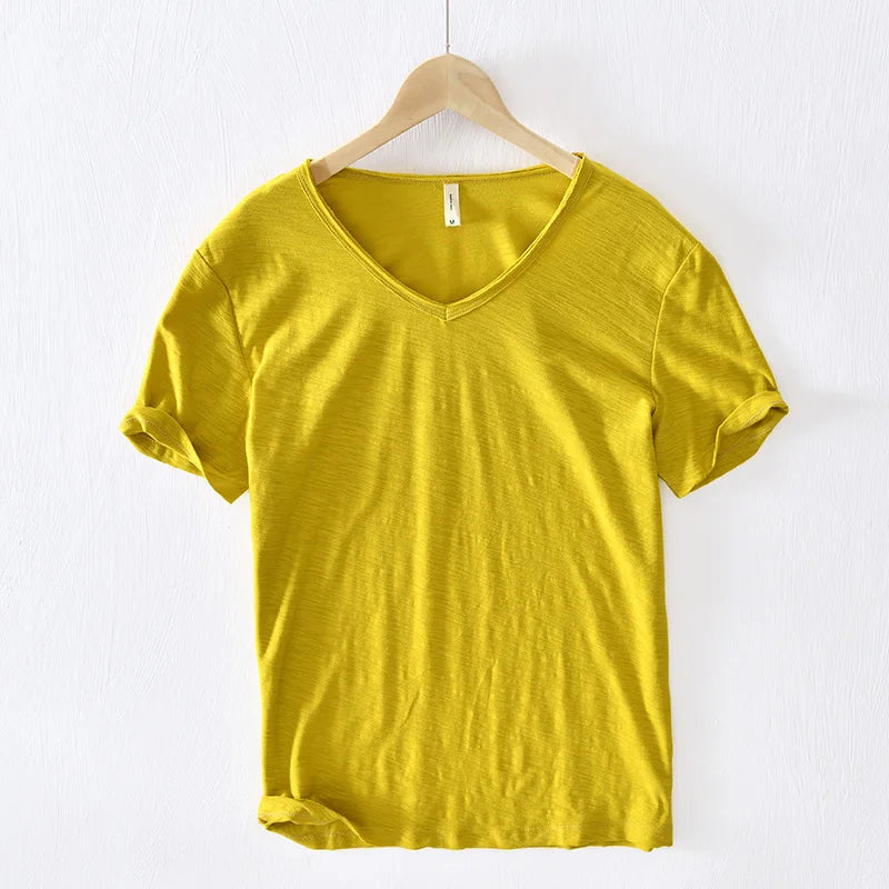 Matteo | T-shirt leggero con scollo a V da uomo