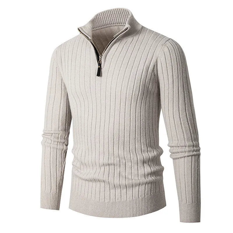 Felpa mezza zip uomo elegante