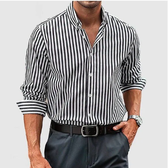 Camicia in Cotone Striata