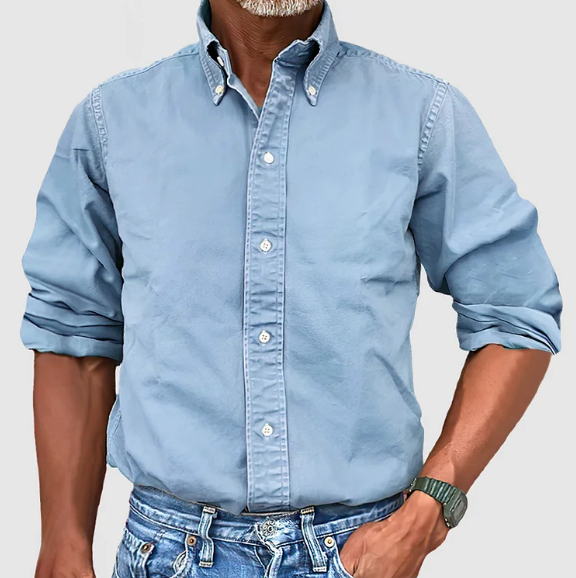 Camicia Classica in Lino a Maniche Lunghe